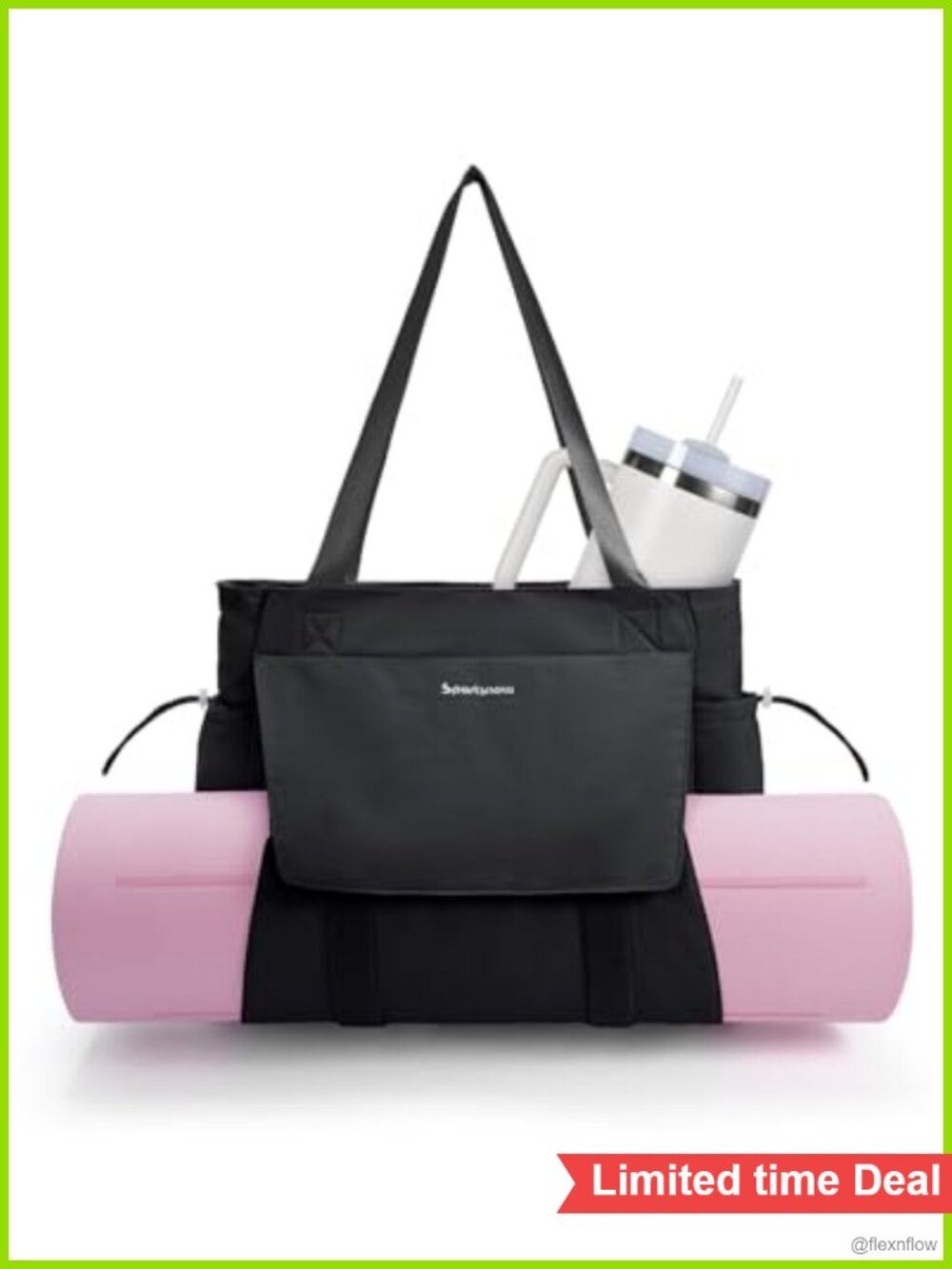 Waterproof Yoga Mat Bag Tote Gym Carrier w/ Wet Pocket 19L